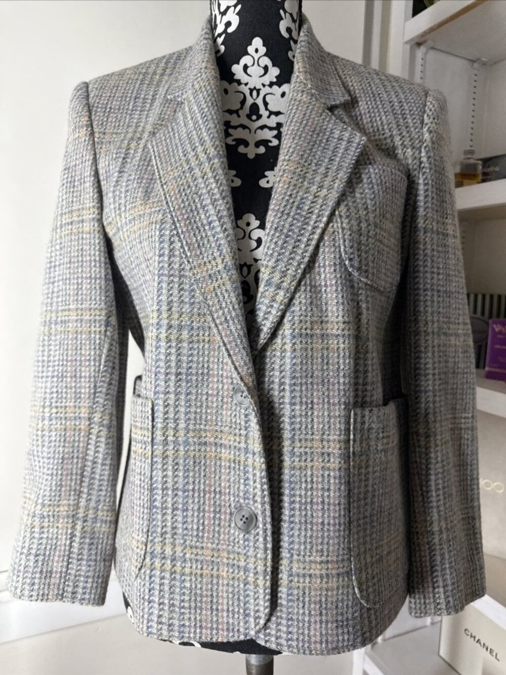 VTG Carriage Court Blazer Wool Tweed Jacket Woman’s 8 Easter Preppy Retro